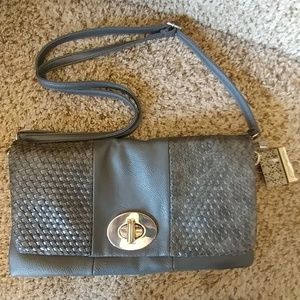 Brand New Grey Clutch Purse with Tags